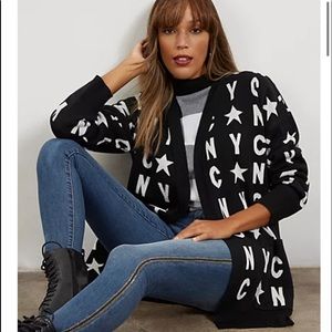 Logo Print Cardigan